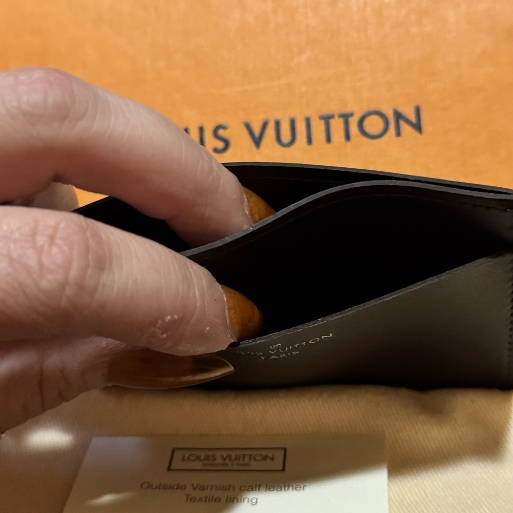 SALE- Louis Vuitton Leather Card Case - Picture 3 of 5